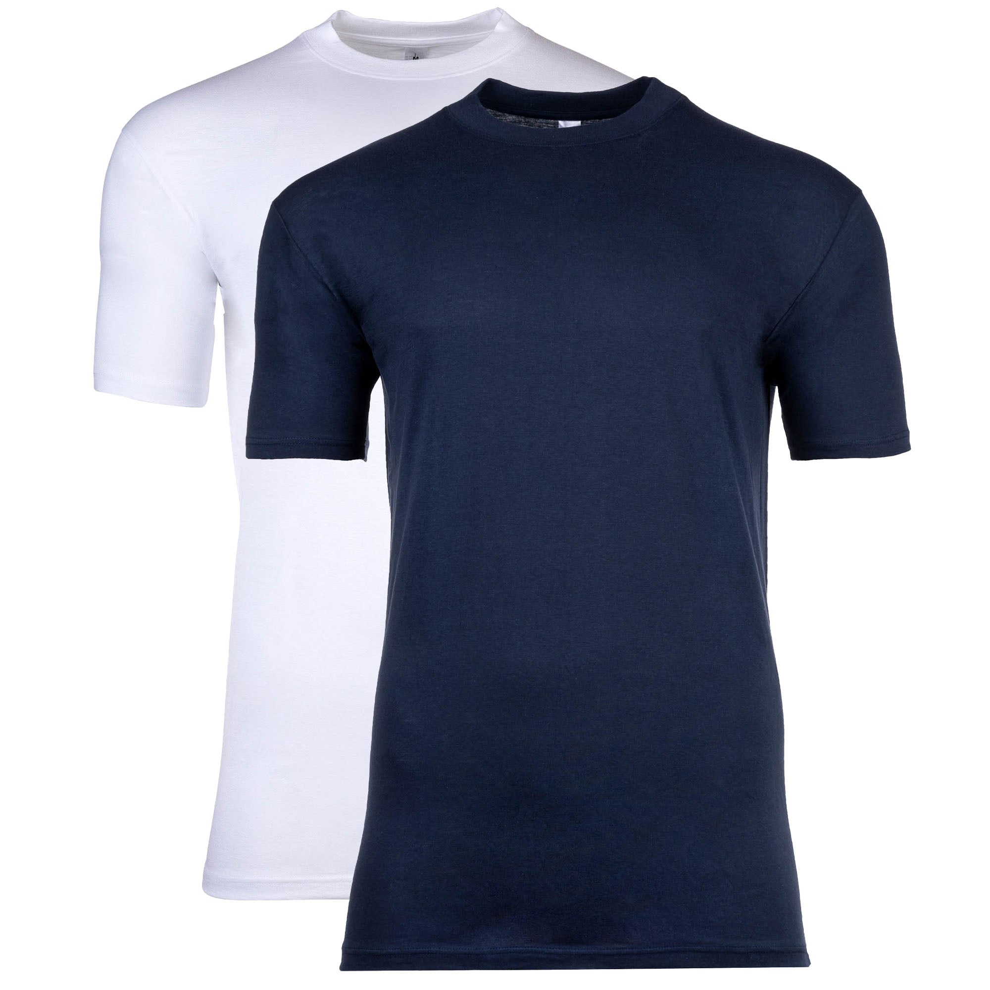 HOM Herren T-Shirt Crew Neck 2er Pack - Tee Shirt Harro New, kurzarm, Rundhals, einfarbig