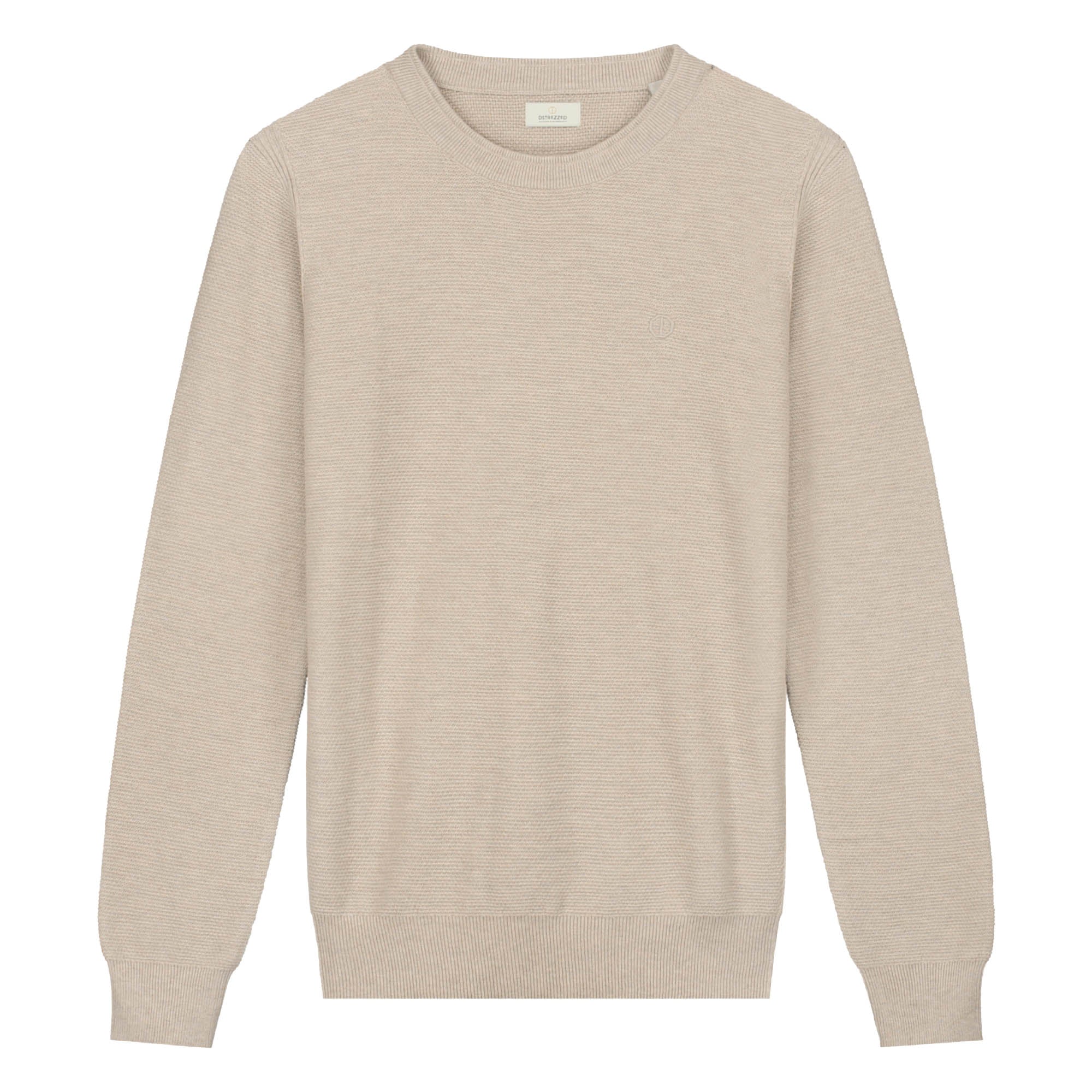 DSTREZZED Herren Strickpullover - Mercury Crew, Rundhals, Melange Slub, Baumwoll-Mix