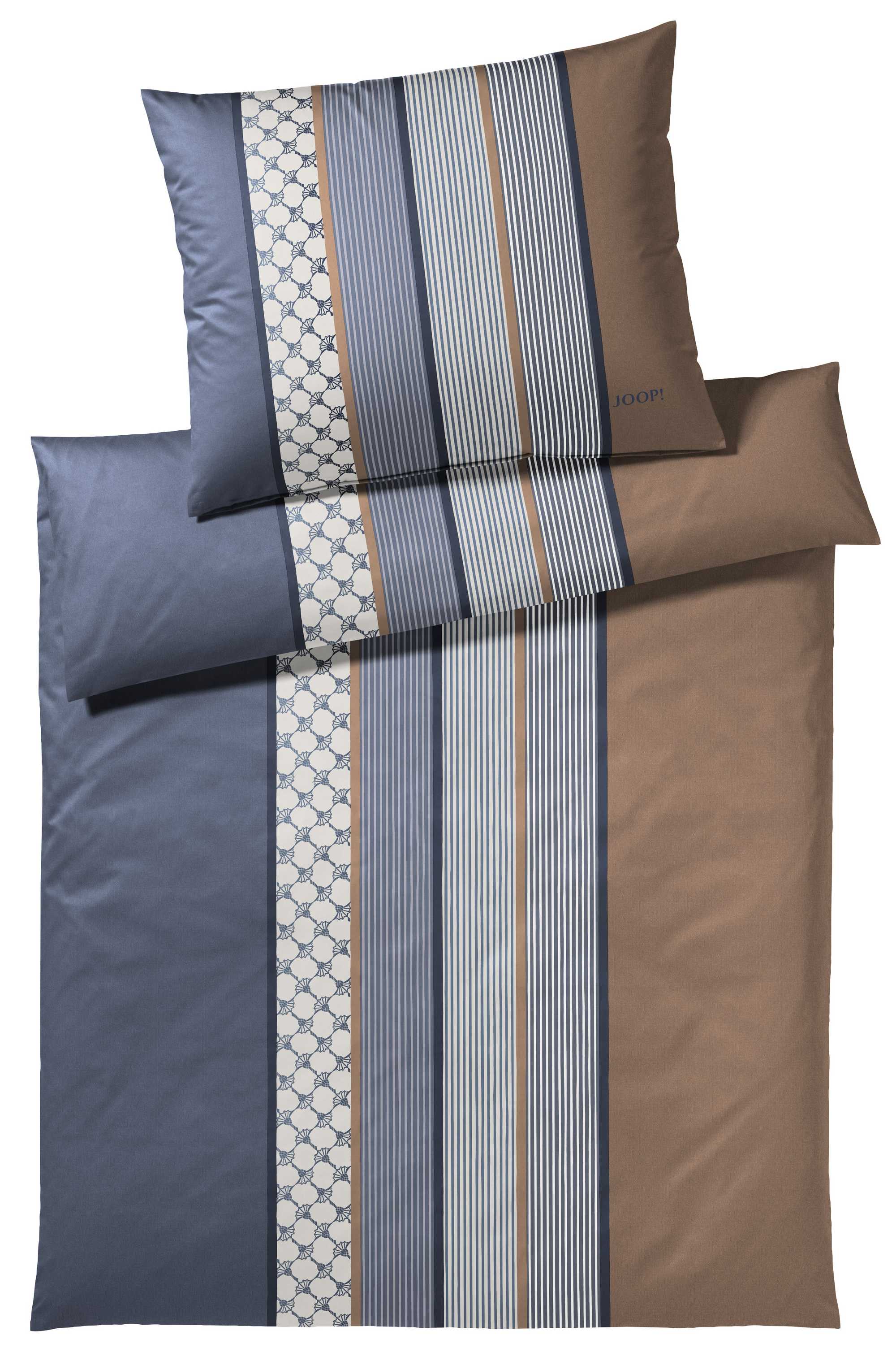 JOOP! Bettwäsche 2 teilig - Cornflower Stripes, Comfort-Satin, Baumwolle, Jacquard