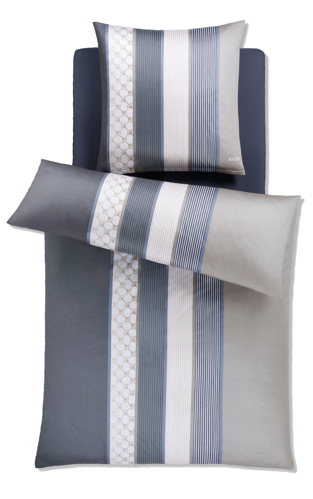JOOP! Bettwäsche 2 teilig - Cornflower Stripes, Comfort-Satin, Baumwolle, Jacquard