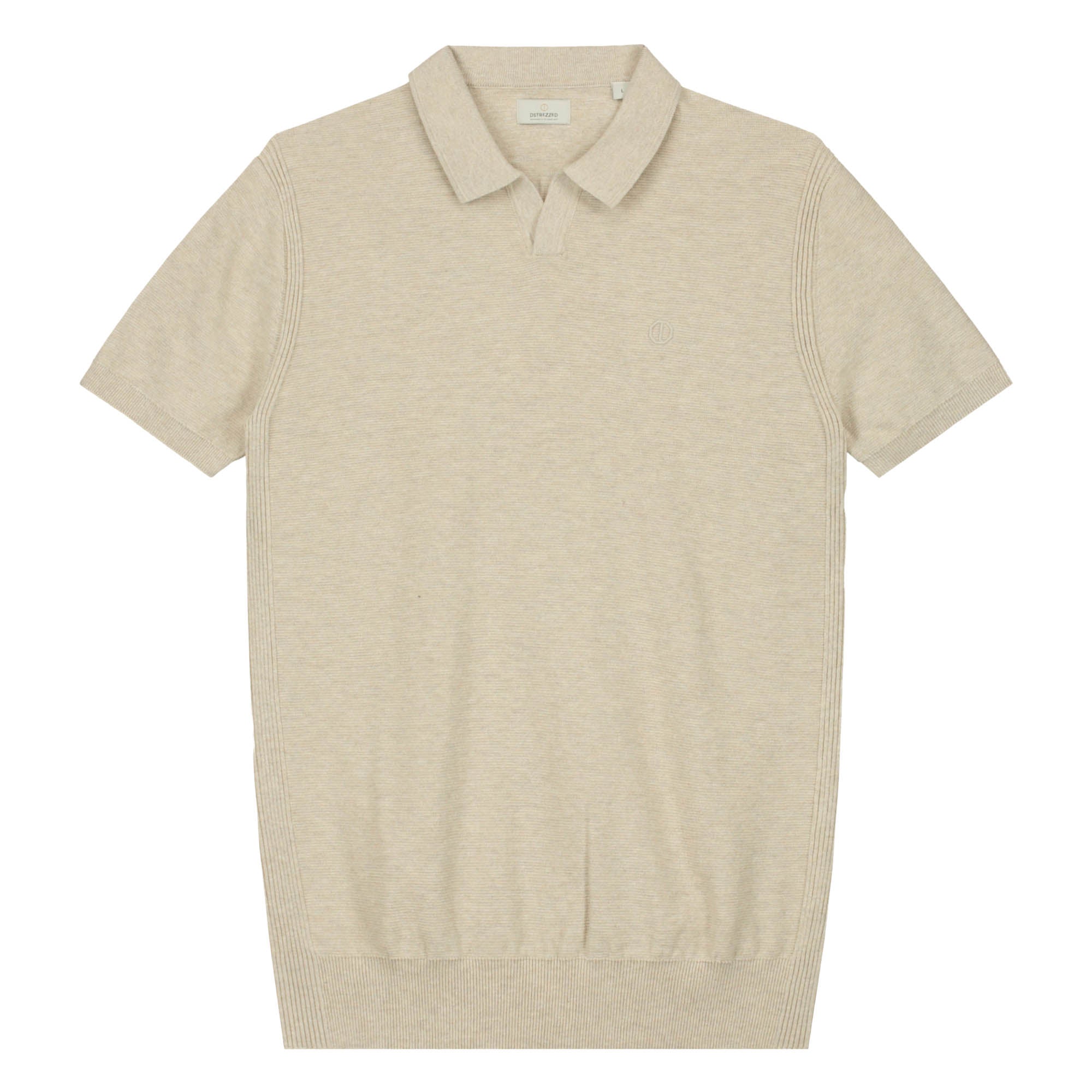 DSTREZZED Herren Strick-Polo - Mercury Short Sleeve Polo, Melange Slub, Baumwoll-Mix