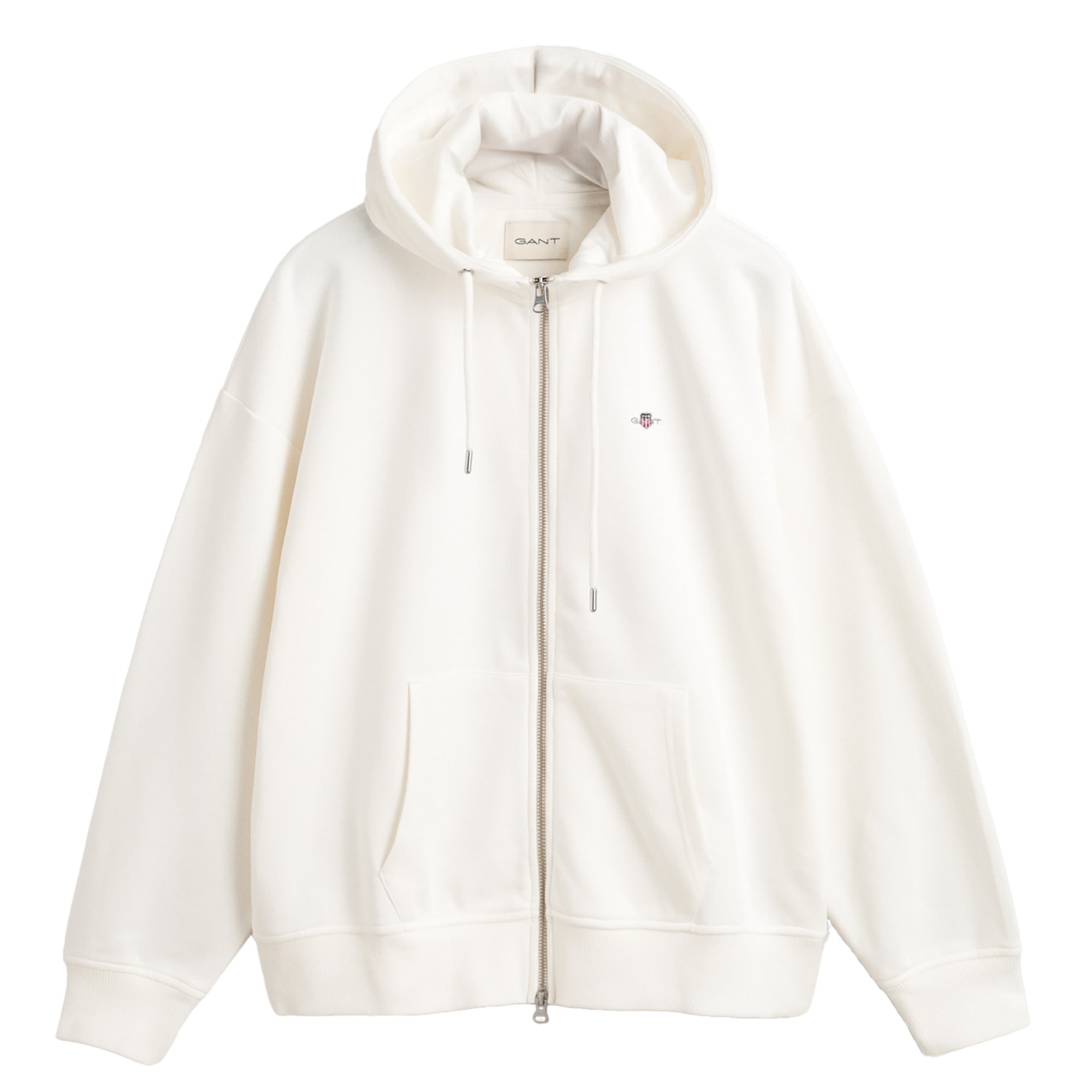 GANT Damen Sweatjacke - SHIELD ZIP HOODIE, Kapuzen-Jacke, Logo, Baumwoll-Mix