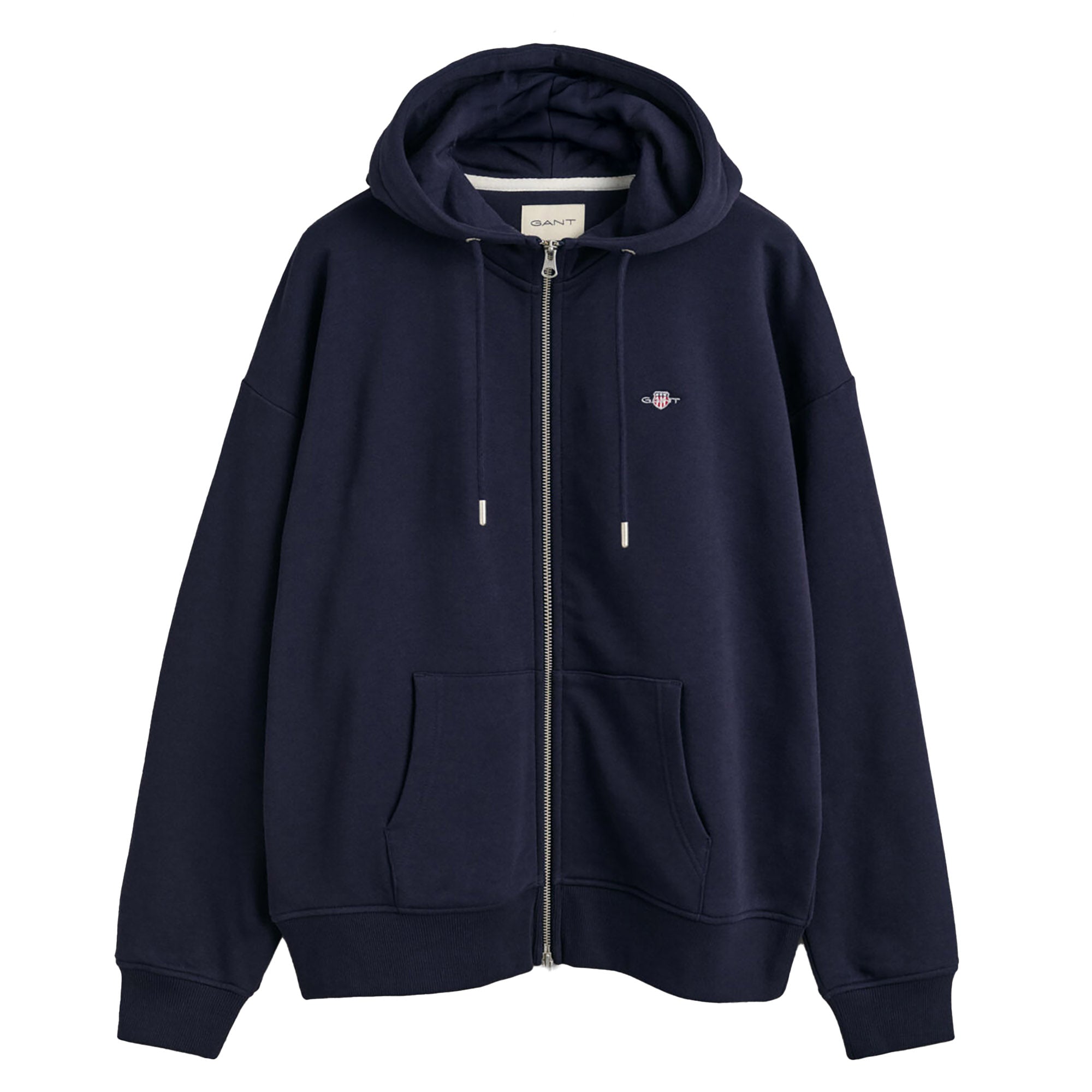 GANT Damen Sweatjacke - SHIELD ZIP HOODIE, Kapuzen-Jacke, Logo, Baumwoll-Mix