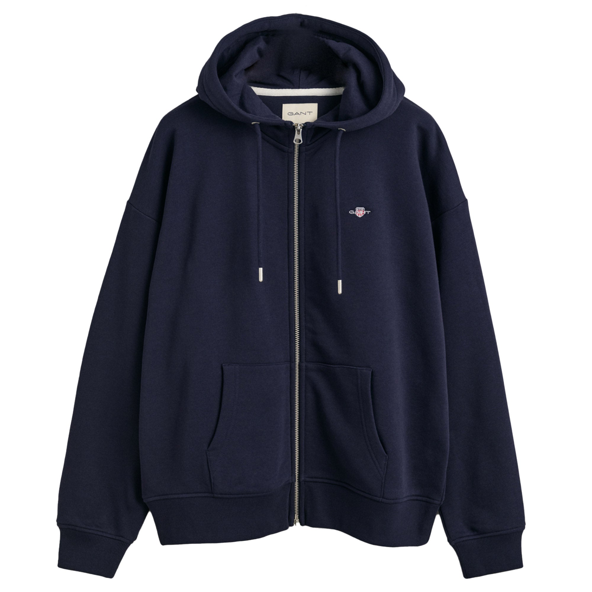 GANT Damen Sweatjacke - REGULAR SHIELD ZIP HOODIE, Kapuzen-Jacke, Logo