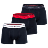 TOMMY HILFIGER Herren Boxershorts, 3er Pack - Trunks, Logo, Cotton Stretch