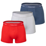 Calvin Klein Herren Boxershorts, 3er Pack - Trunks, Icon Stretch, Logobund
