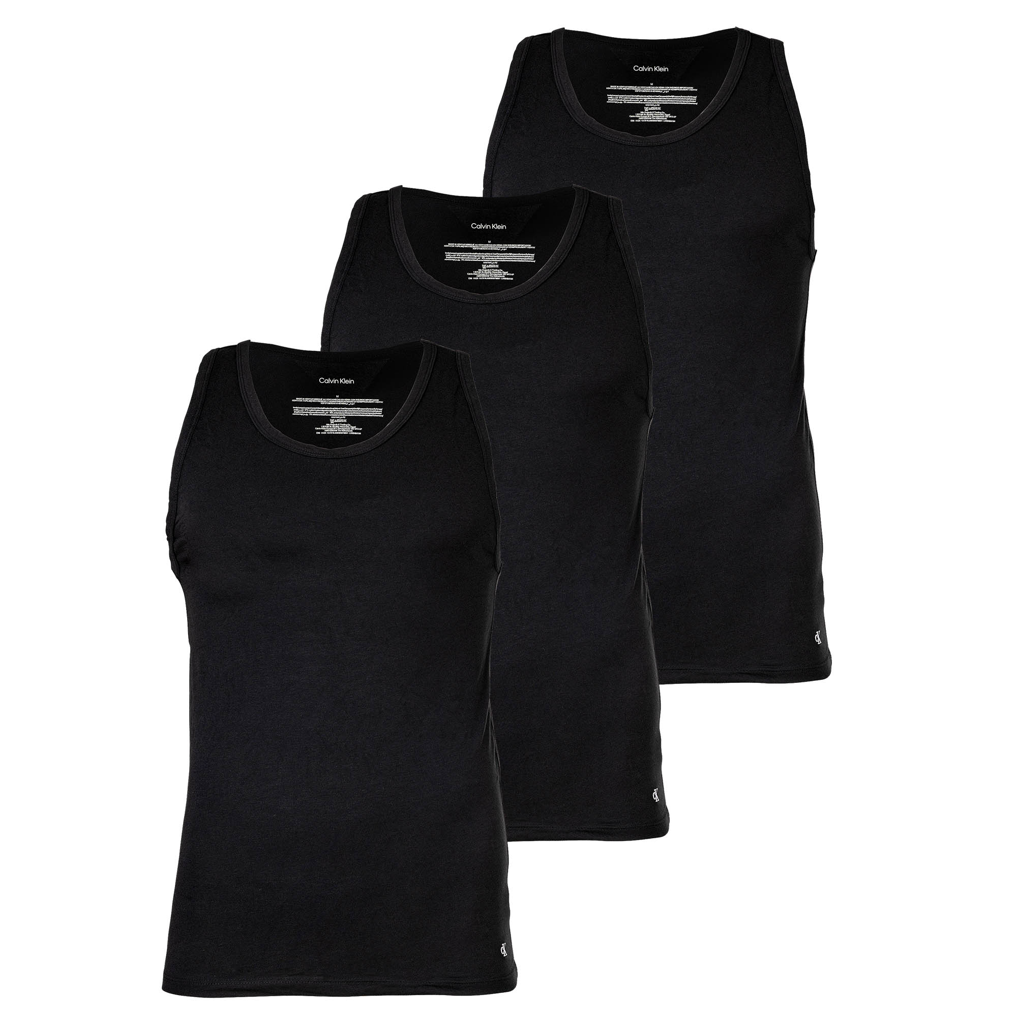 Calvin Klein Herren Unterhemden, 3er Pack - Icon Stretch, Tank Top, Baumwoll-Mix