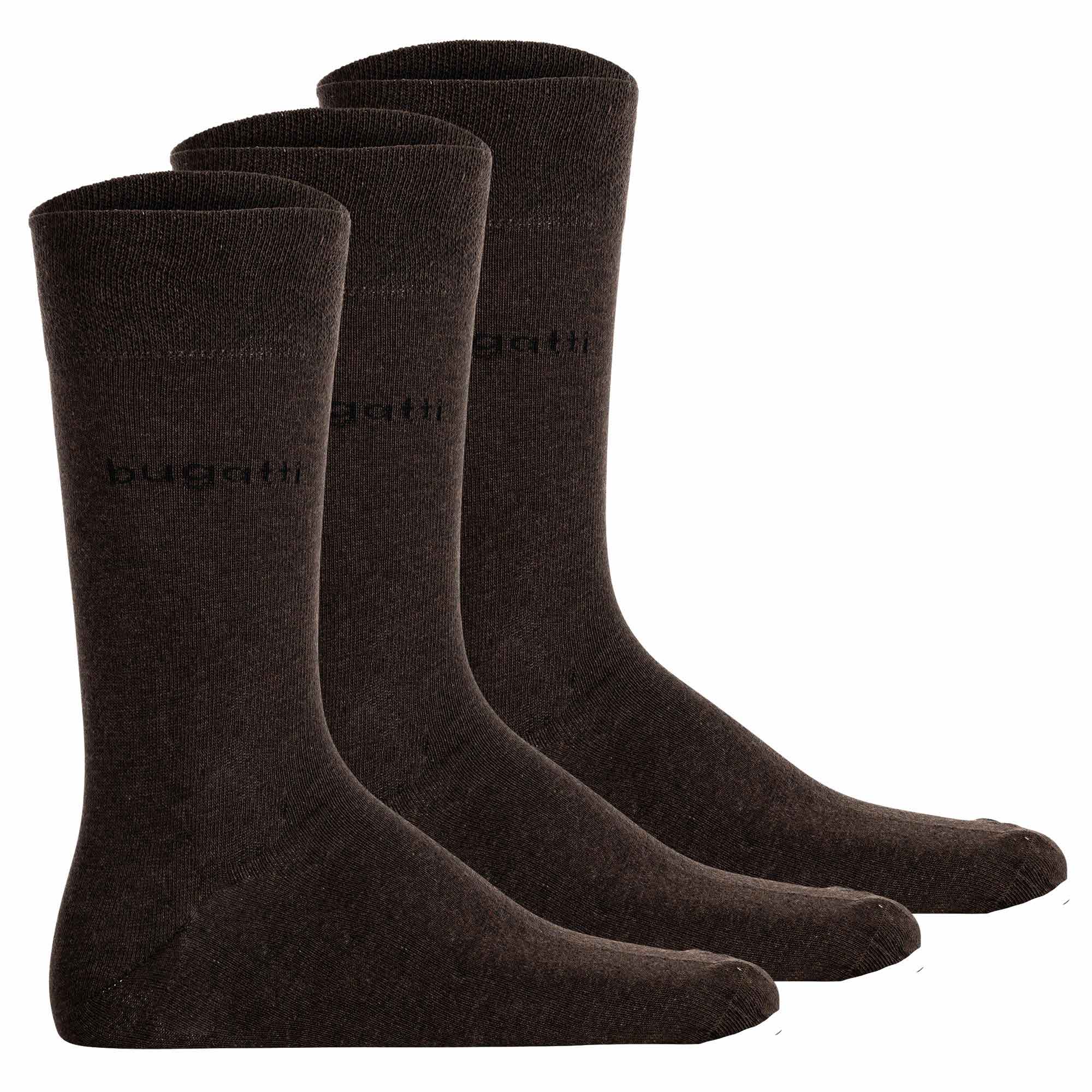 bugatti Herren Socken, 3er Pack - Socks Soft Cotton Uni Basic