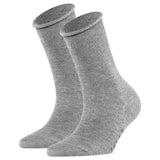 FALKE Damen Socken Active Breeze 2er Pack - Uni, Rollbündchen, Lyocell Faser