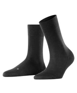FALKE Damen Socken - Sensitive New York, Bündchen, Logo, einfarbig, lang