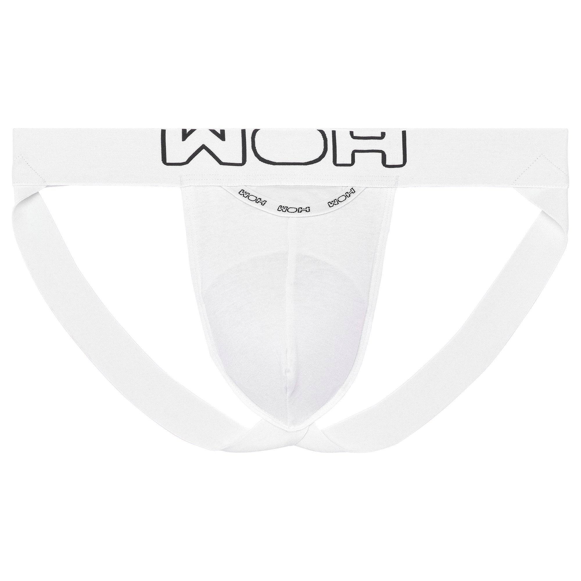 WOH Herren Jockstrap - Sexy Fun, Basic Slip, Logo, Baumwoll-Stretch, einfarbig