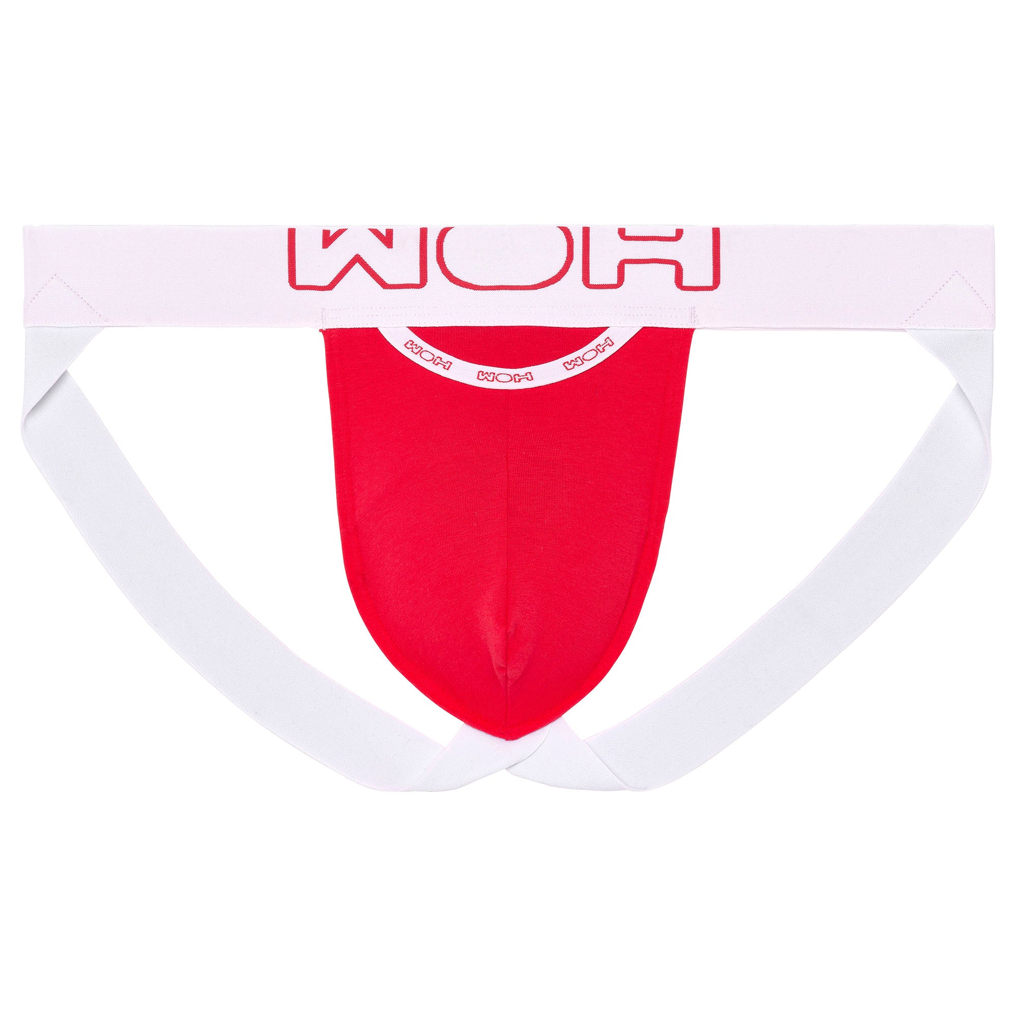 WOH Herren Jockstrap - Sexy Fun, Basic Slip, Logo, Baumwoll-Stretch, einfarbig