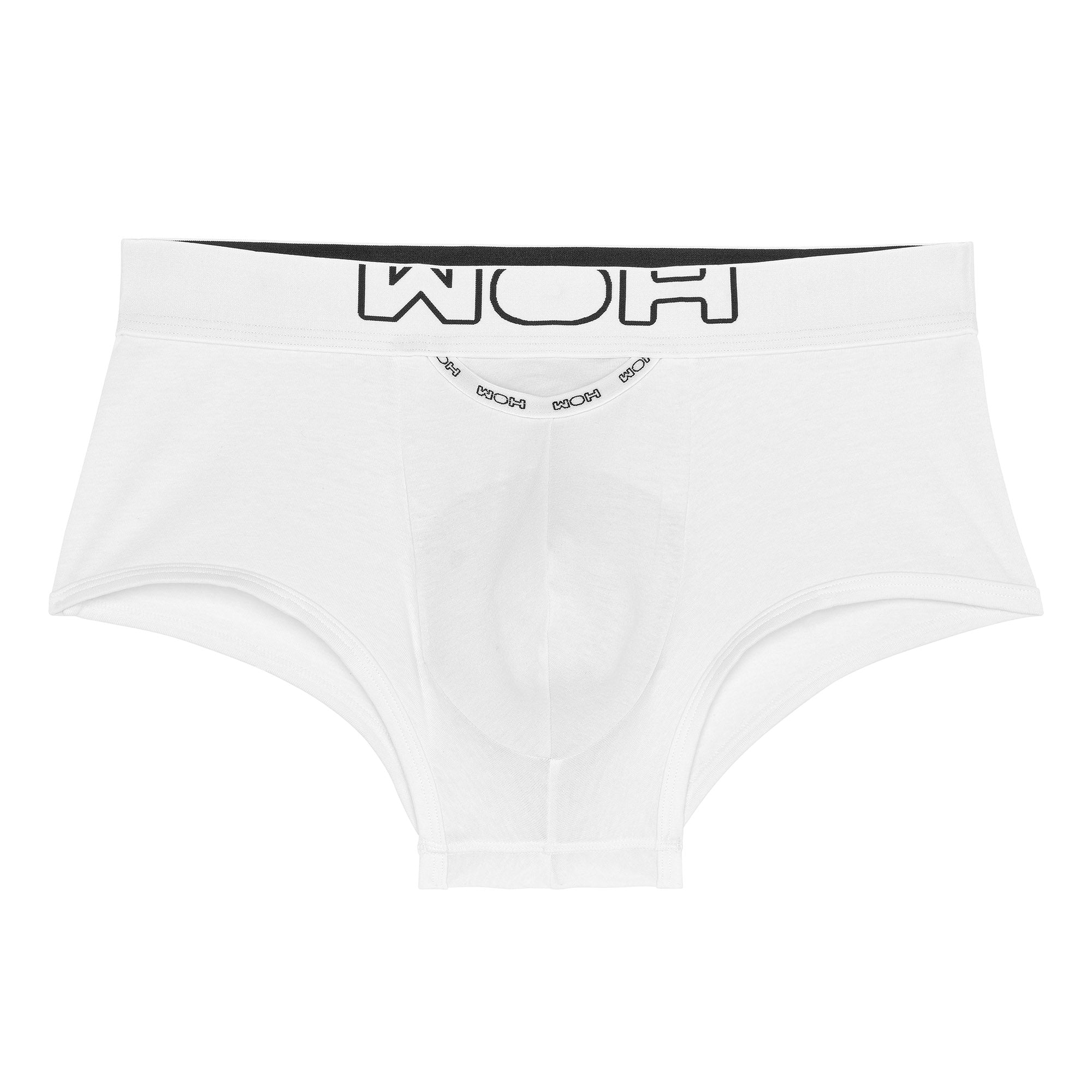 WOH Men's Trunk - Sexy Fun, basic shorts, logo, cotton stretch, plain