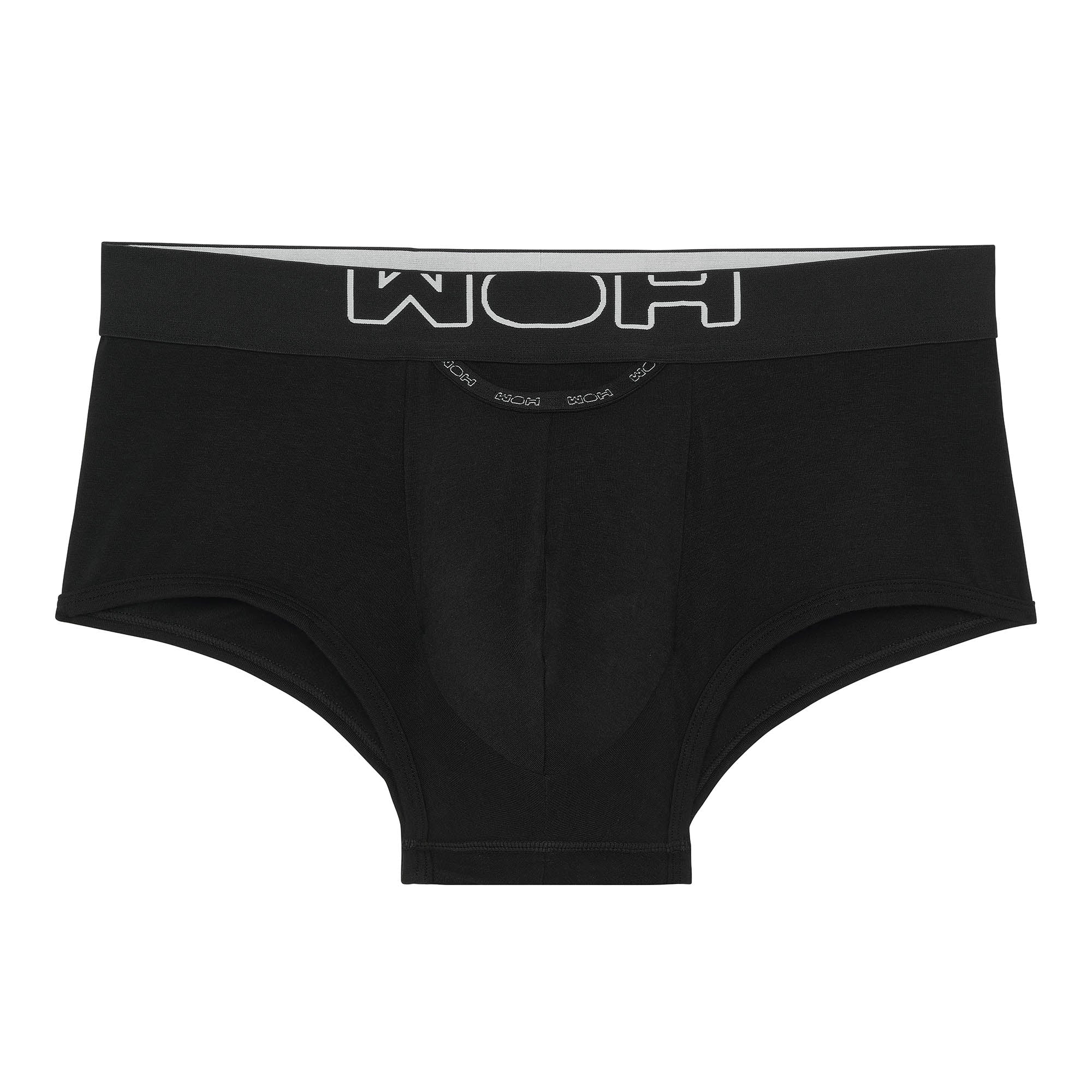 WOH Herren Trunk - Sexy Fun, Basic Shorts, Logo, Baumwoll-Stretch, einfarbig