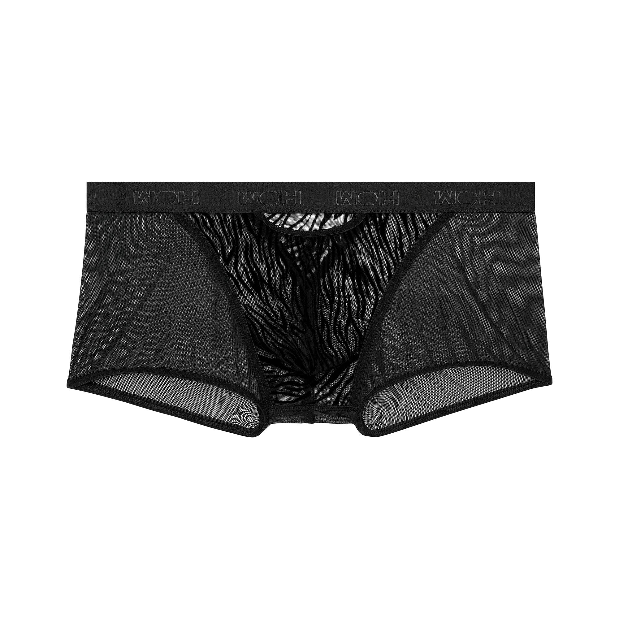WOH Herren Boxershort - Personal Allure, Trunk, Spitze, Logobund, durchsichtig