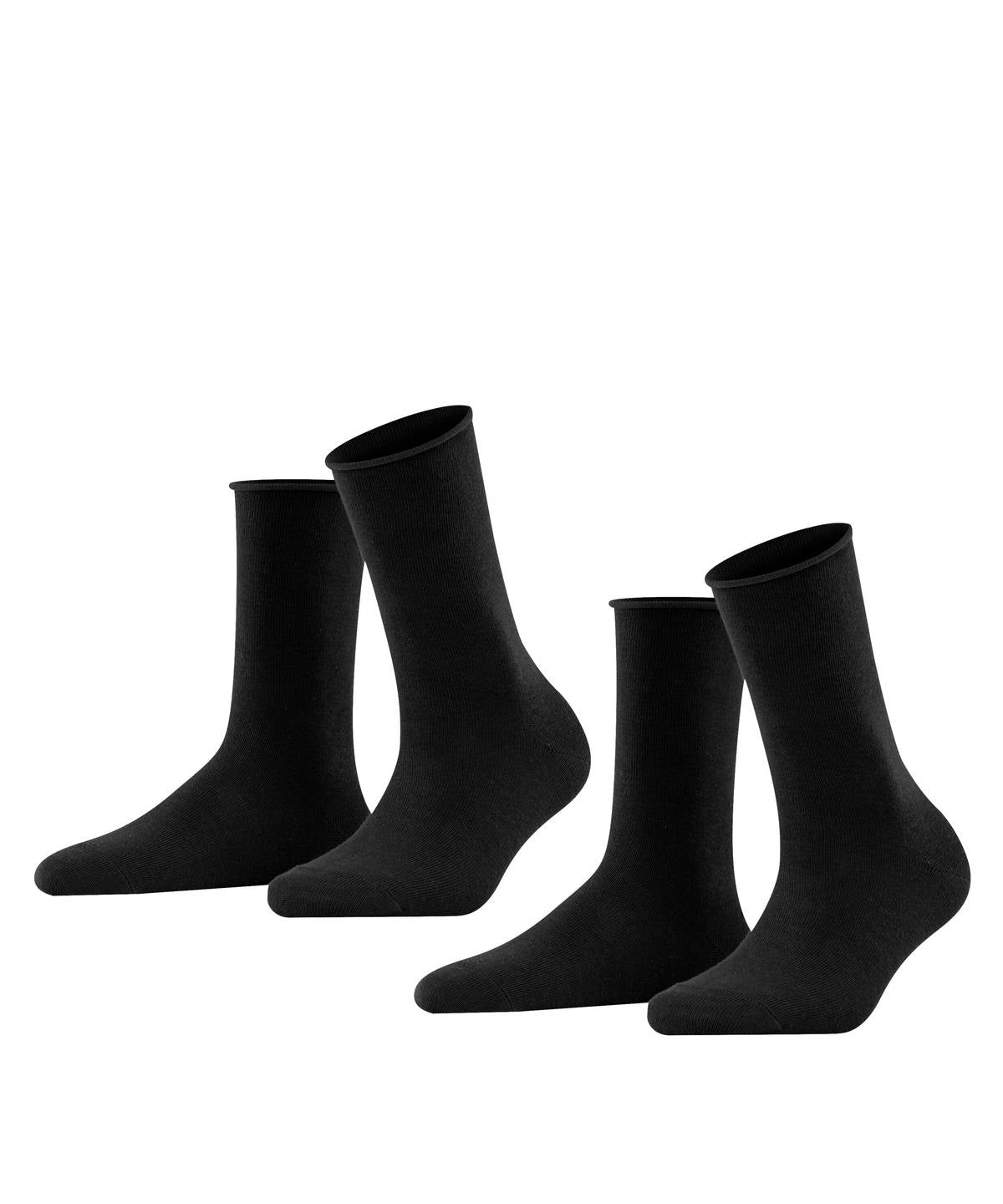 FALKE Damen Socken, 2er Pack - Happy, Kurzsocken, Rollbündchen
