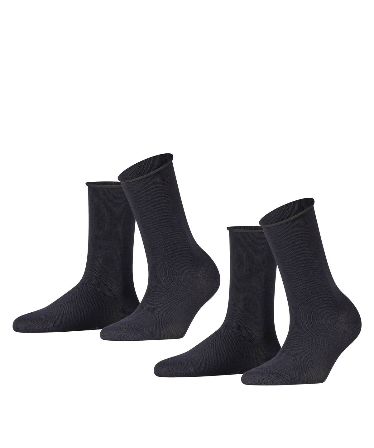 FALKE Damen Socken, 2er Pack - Happy, Kurzsocken, Rollbündchen