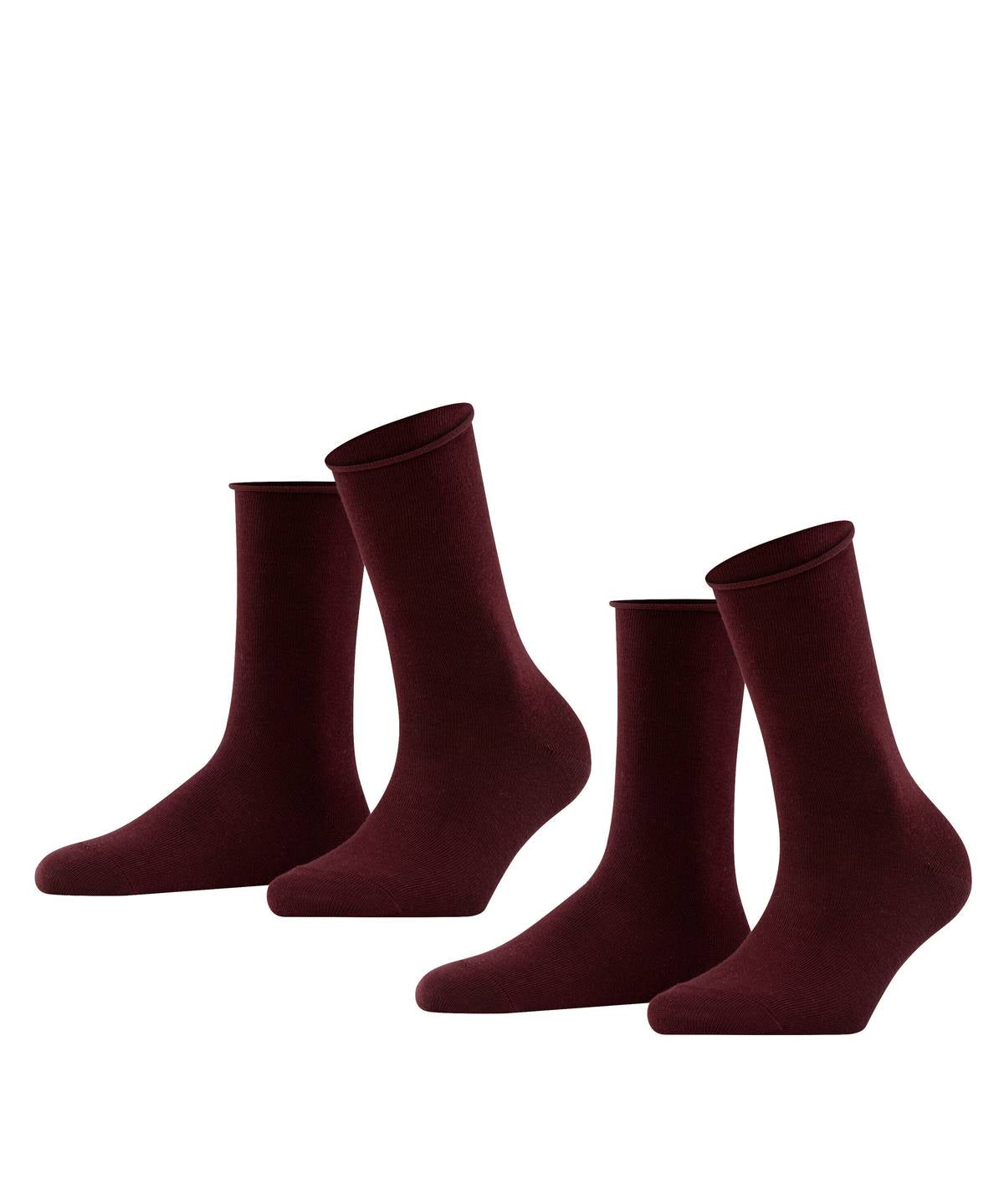 FALKE Damen Socken, 2er Pack - Happy, Kurzsocken, Rollbündchen