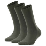 FALKE Damen Socken 3er Pack - Family SO, Kurzsocken, einfarbig