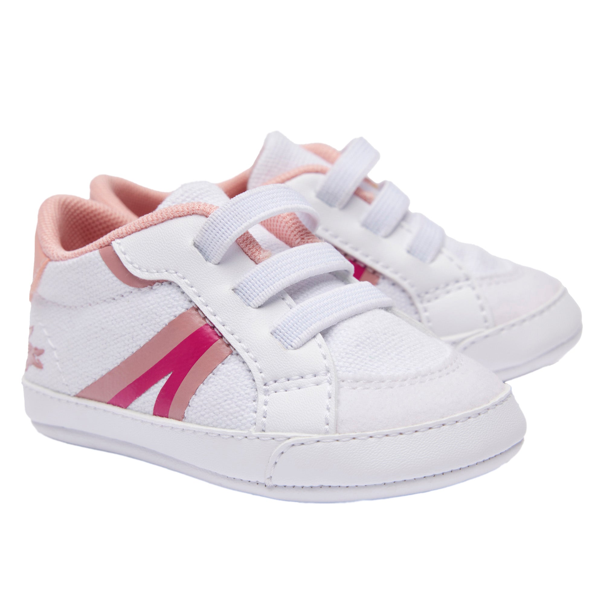 LACOSTE Baby Schuhe - L004 Cub, Krabbelschuhe, Sneaker, Textil mit Kunstleder