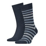 TOMMY HILFIGER Herren Socken, 2er Pack - Duo Stripe Sock, Strümpfe