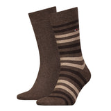 TOMMY HILFIGER Herren Socken, 2er Pack - Duo Stripe Sock, Strümpfe