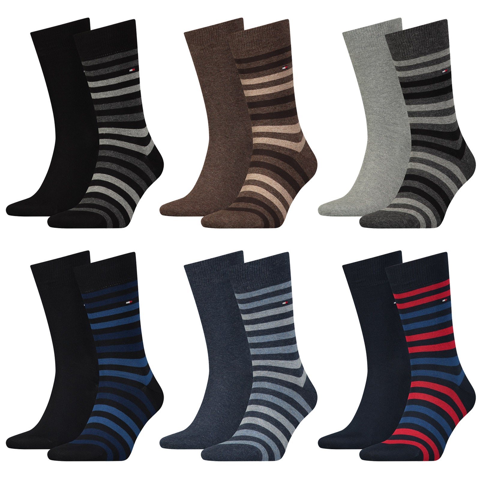 TOMMY HILFIGER Men Socks, Pack - Duo Stripe Sock, Stockings, Stripes, uni/striped
