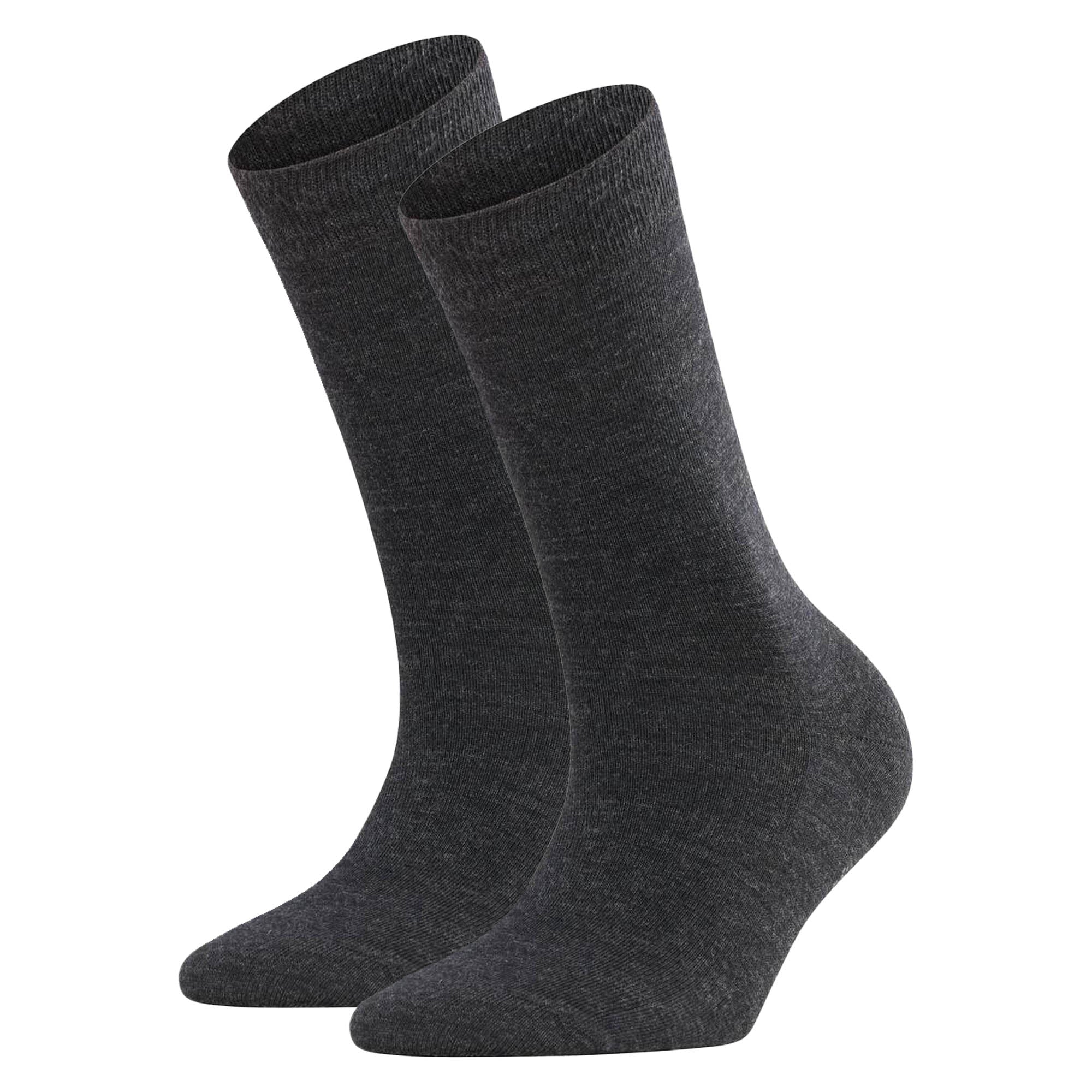FALKE Women's Socks Pack of 2 - Softmerino SO, short Socks, single Colour 