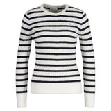 GANT Damen Strickpullover, gestreift - STRETCH COTTON CABLE STRIPE C-NECK