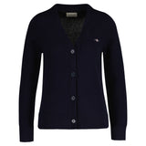 GANT Damen Strickjacke - CLASSIC COTTON CARDIGAN, Knopfleiste, Feinstrick, Baumwolle