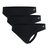 adidas Damen Strings, 3er Pack - Thongs, Active Light Flex , Unterwäsche, Logo