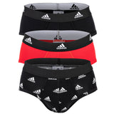 adidas Herren Slip, 3er Pack - Briefs, Active Flex Cotton, Logo, einfarbig