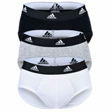 adidas Herren Slip, 3er Pack - Briefs, Active Flex Cotton, Logo, einfarbig