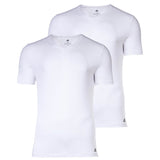 adidas Herren T-Shirt, 2er Pack - Active Flex Cotton, V-Ausschnitt, uni