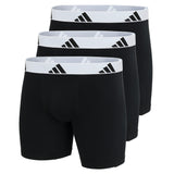 adidas Herren Boxershorts, 3er Pack - Boxer Briefs, Active Flex Cotton, Logo