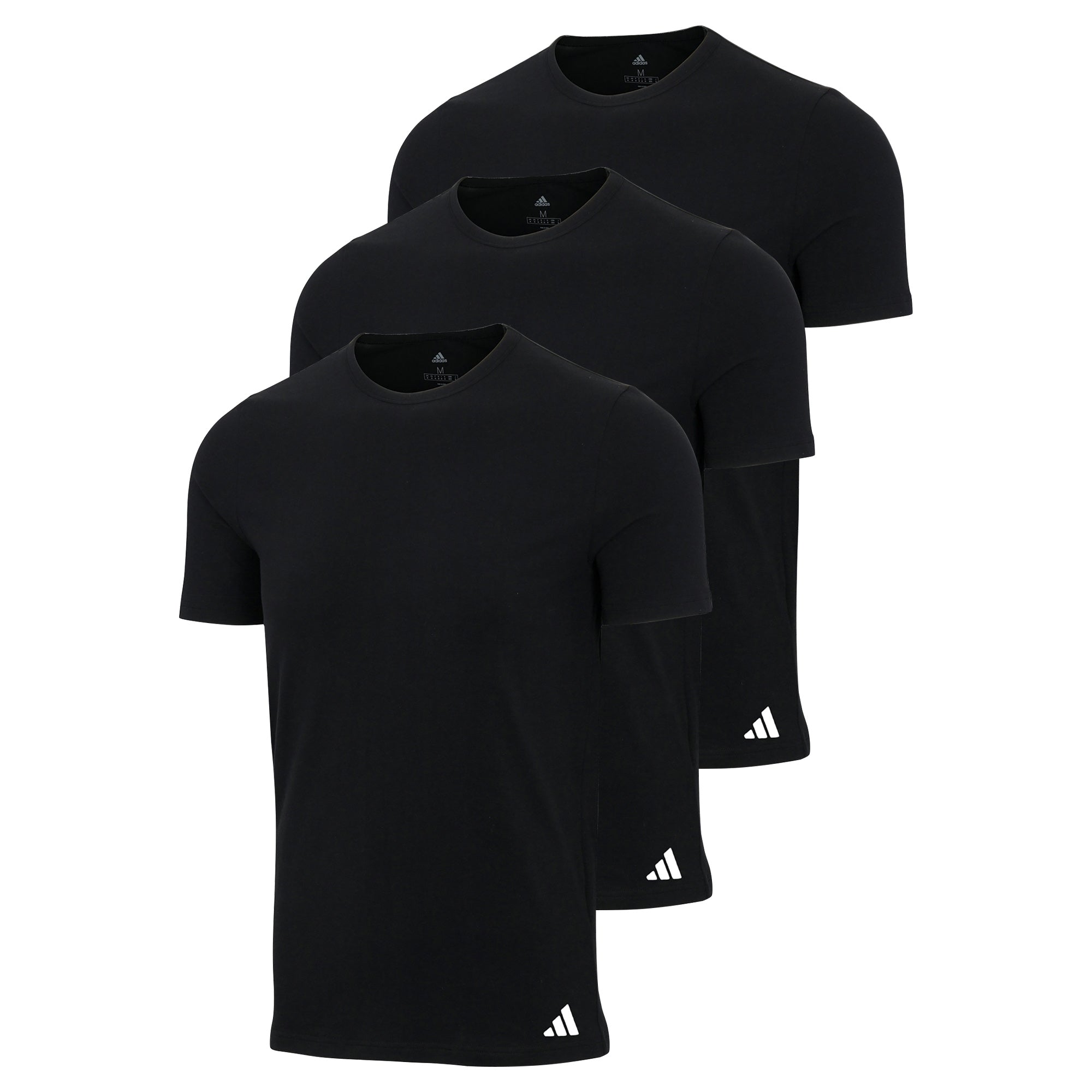 adidas Herren T-Shirt, 3er Pack - Crew Neck Shirt, Active Core Cotton, einfarbig