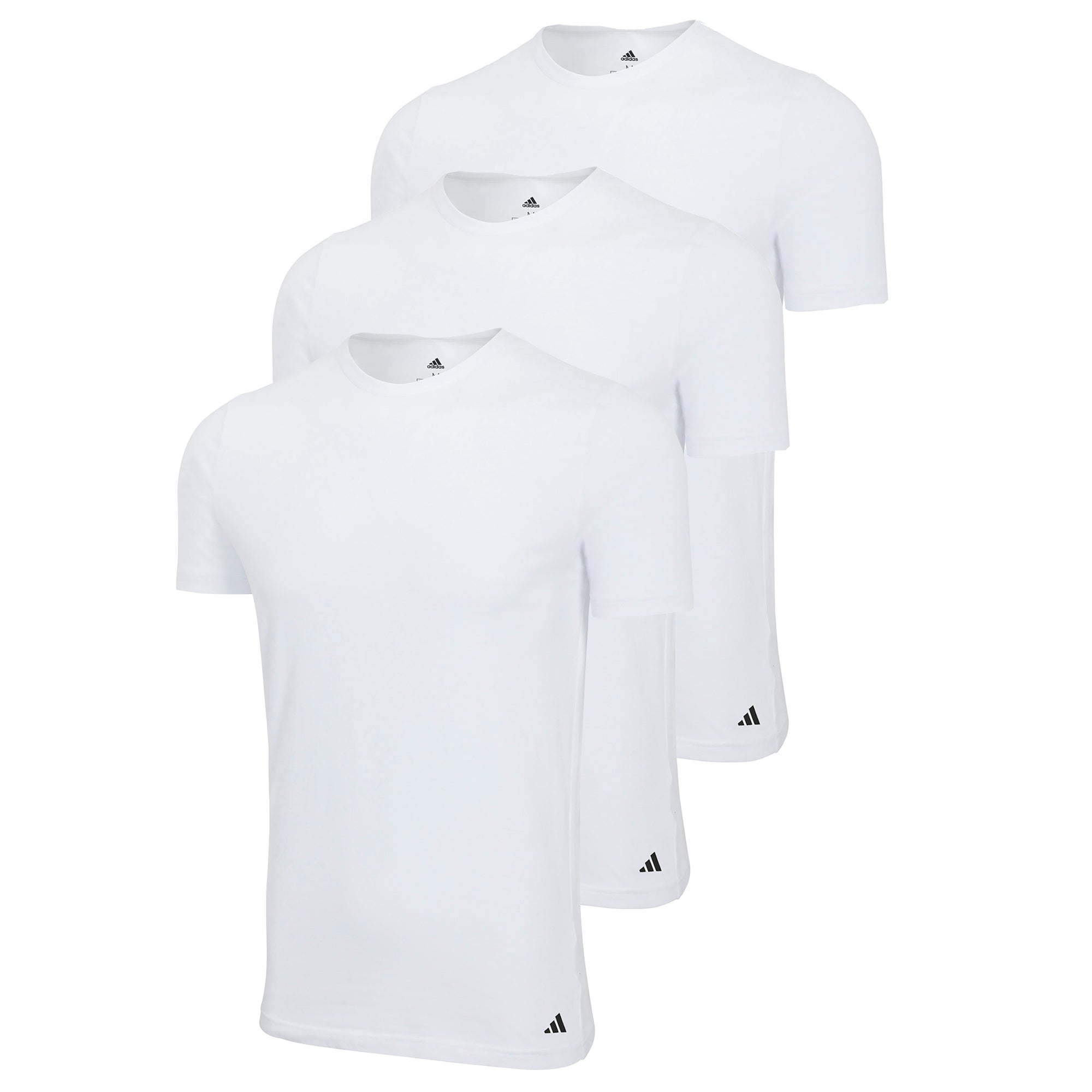 adidas Herren T-Shirt, 3er Pack - Crew Neck Shirt, Active Core Cotton, einfarbig