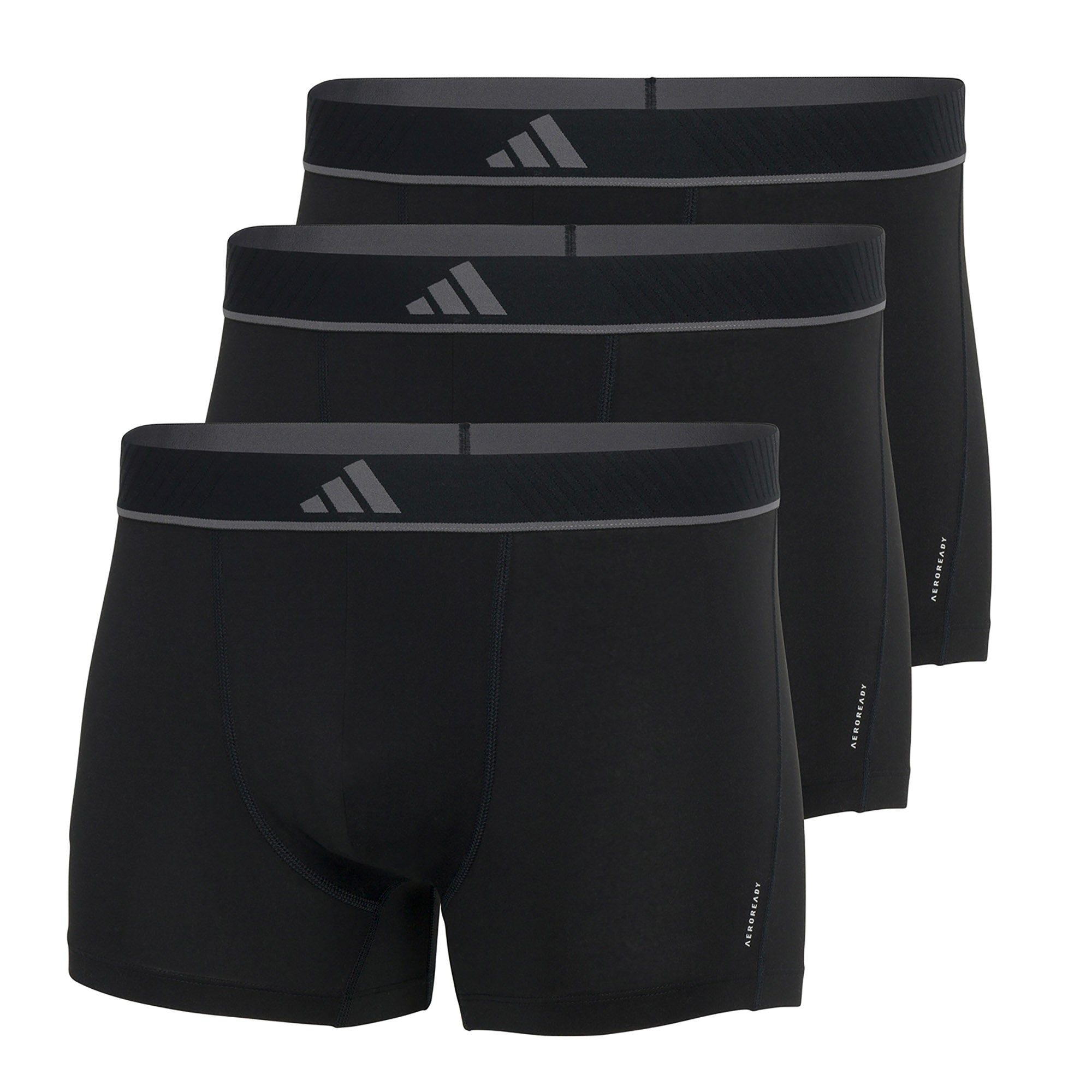 adidas Herren Boxershorts, 3er Pack - Trunks, Active Micro Flex Eco, Logo, einfarbig