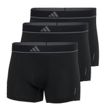 adidas Herren Boxershorts, 3er Pack - Trunks, Active Micro Flex Eco, Logo, einfarbig