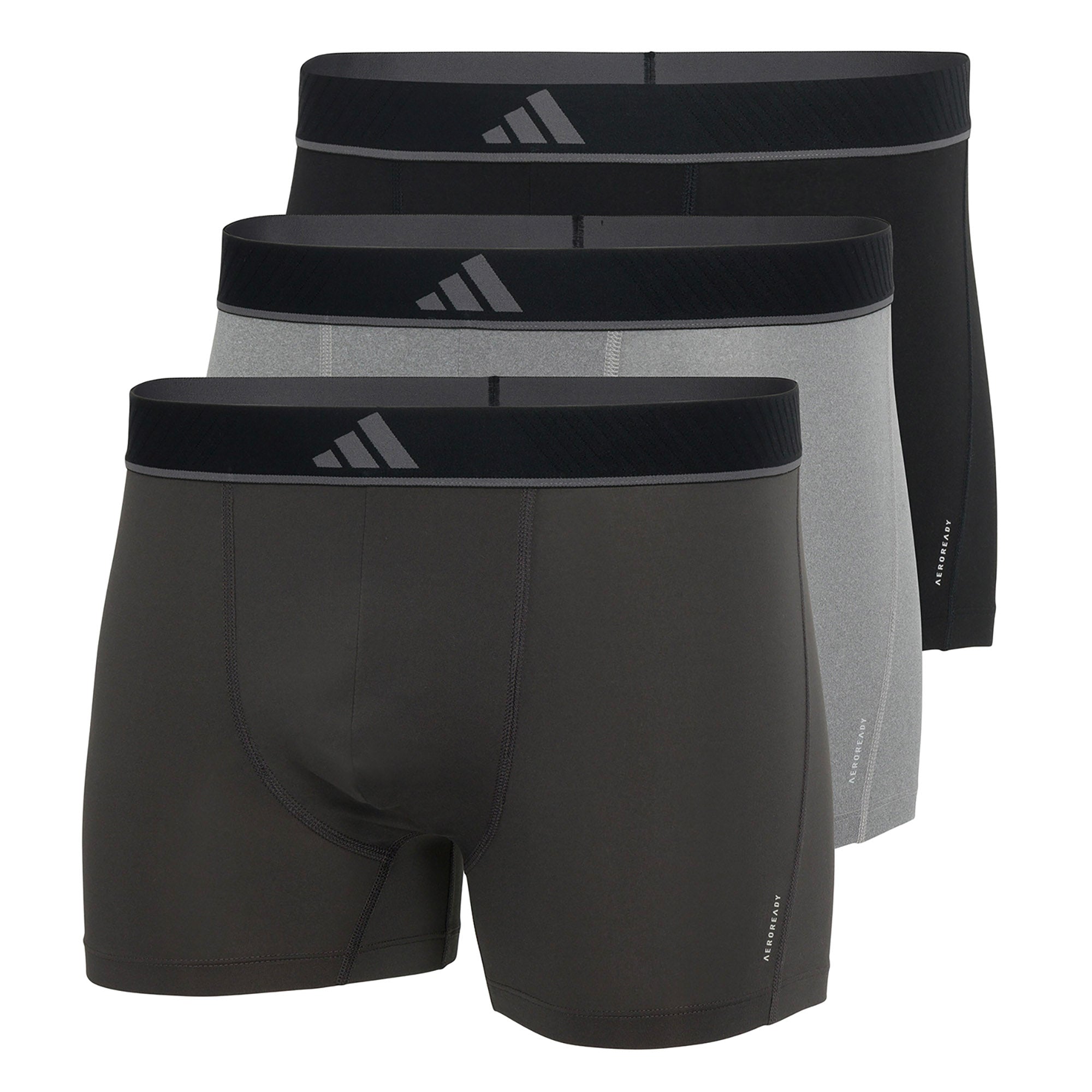 adidas Herren Boxershorts, 3er Pack - Trunks, Active Micro Flex Eco, Logo, einfarbig