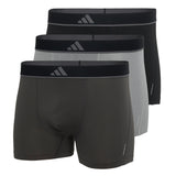 adidas Herren Boxershorts, 3er Pack - Trunks, Active Micro Flex Eco, Logo, einfarbig