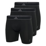 adidas Herren Boxershorts, 3er Pack - Boxer Briefs, Active Micro Flex Eco, Logo, einfarbig