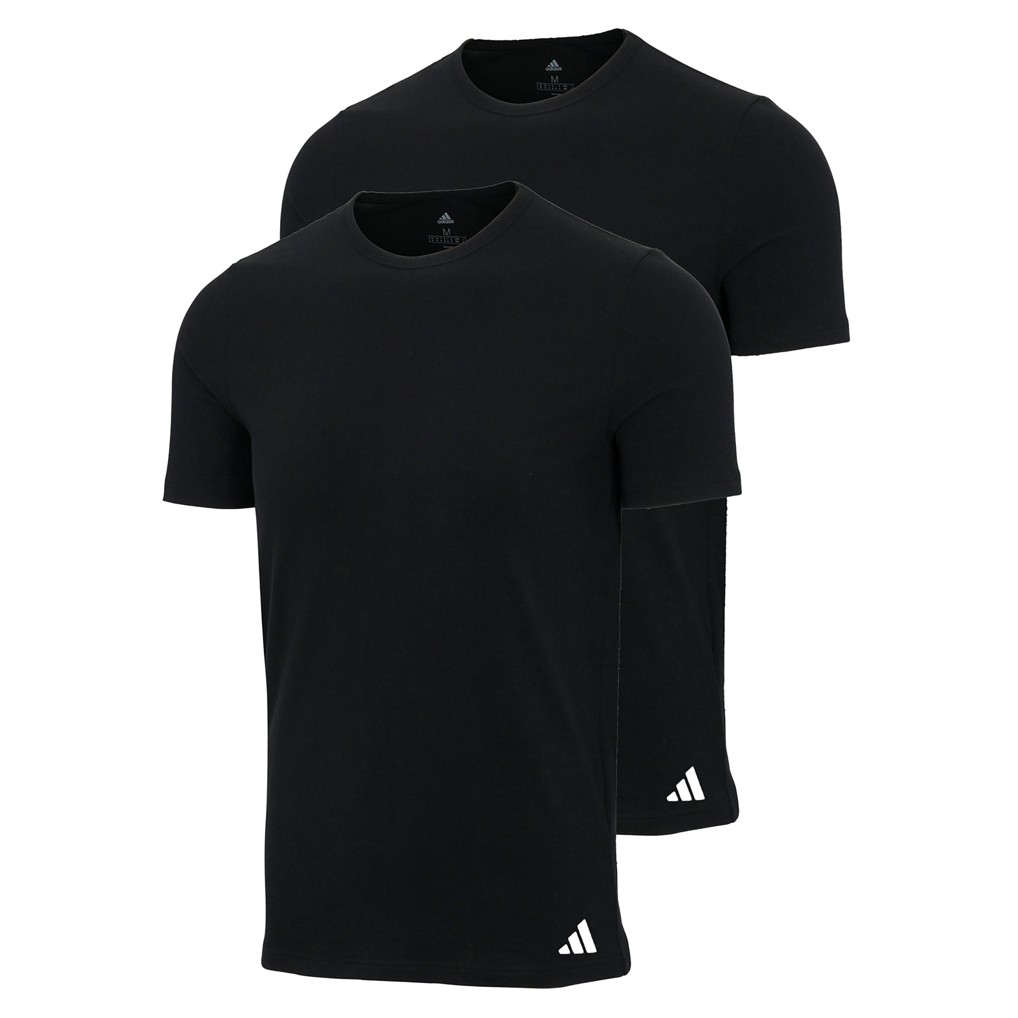 adidas Herren T-Shirt, 2er Pack - Crew Neck Shirt, Active Flex Cotton, einfarbig