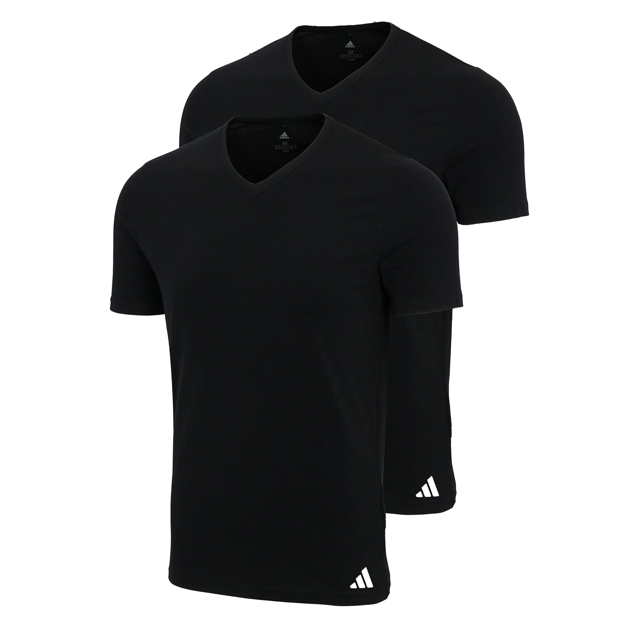 adidas Men T-shirts, 2-pack - V-Neck Shirt Active Flex Cotton, V-neck, solid colour