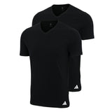 adidas Herren T-Shirts, 2er Pack - V-Neck Shirt Active Flex Cotton, einfarbig
