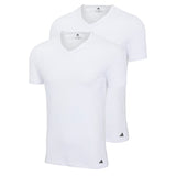 adidas Herren T-Shirts, 2er Pack - V-Neck Shirt Active Flex Cotton, einfarbig