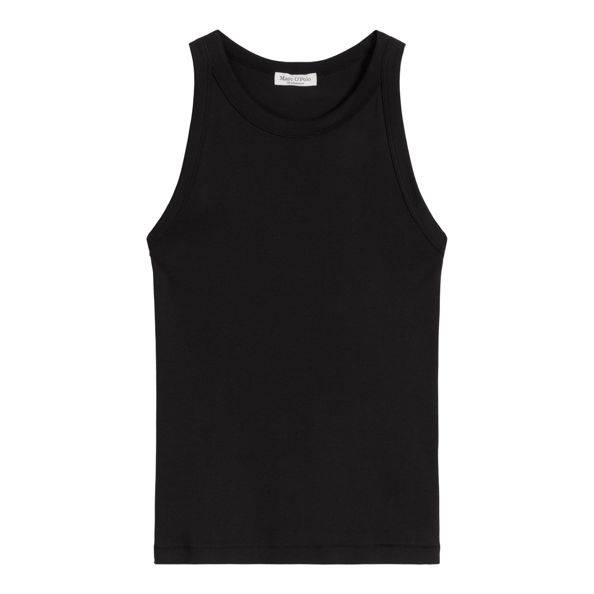 Marc O'Polo Damen Tank Top - T-SHIRT SLEEVELESS, Rippjersey, Baumwolle