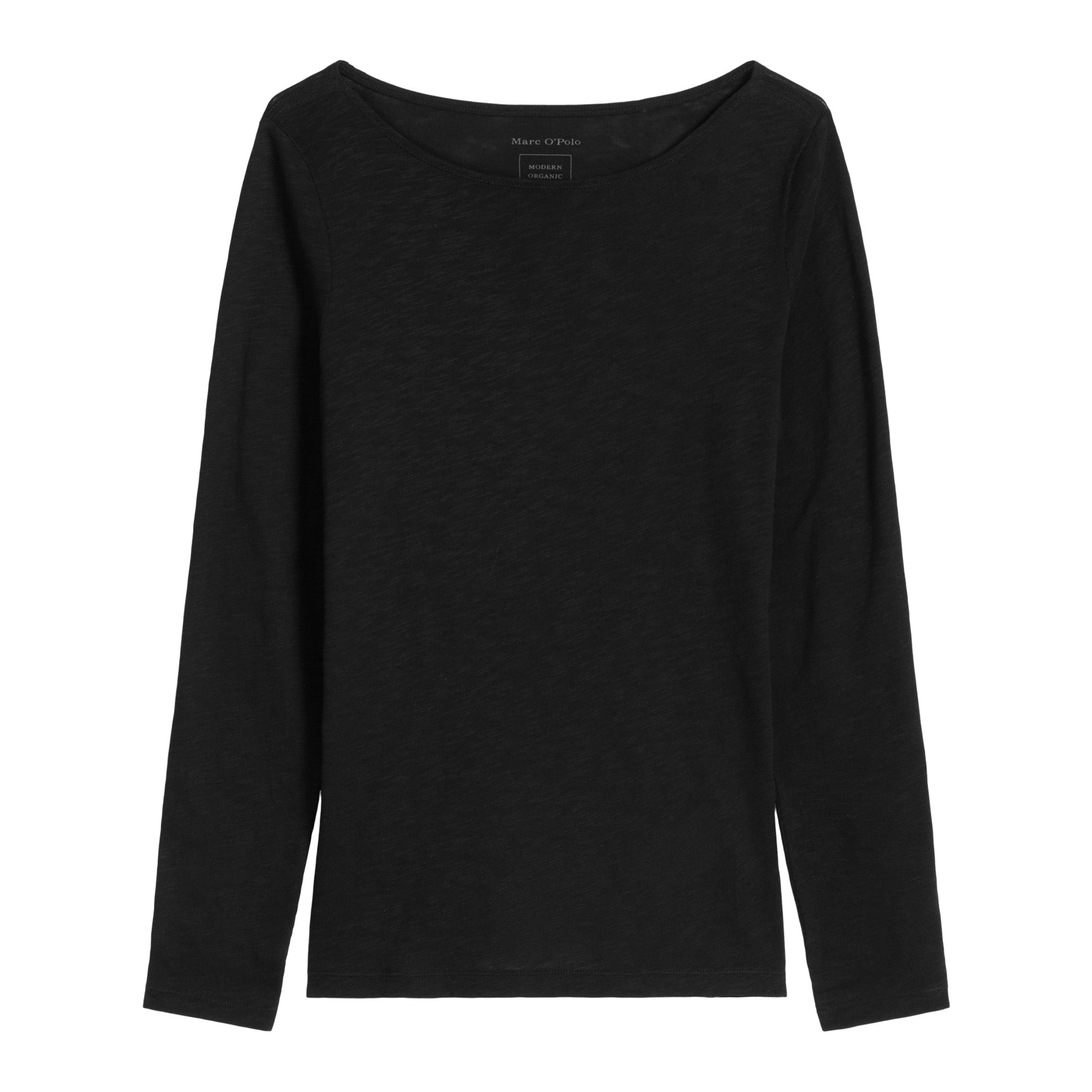 Marc O'Polo Damen Langarmshirt - T-SHIRT LONGSLEEVE, U-Boot-Ausschnitt, Baumwolle