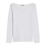 Marc O'Polo Damen Langarmshirt - T-SHIRT LONGSLEEVE, U-Boot-Ausschnitt, Baumwolle