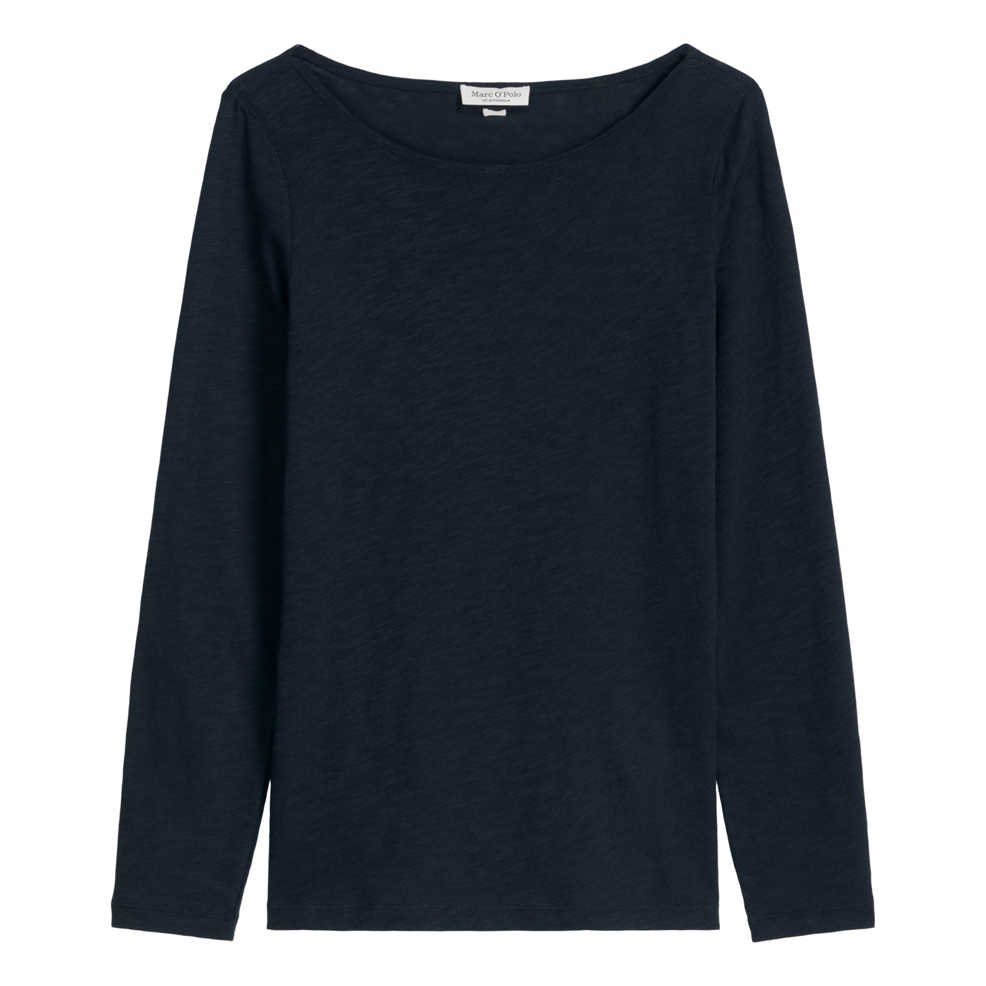 Marc O'Polo Damen Langarmshirt - T-SHIRT LONGSLEEVE, U-Boot-Ausschnitt, Baumwolle